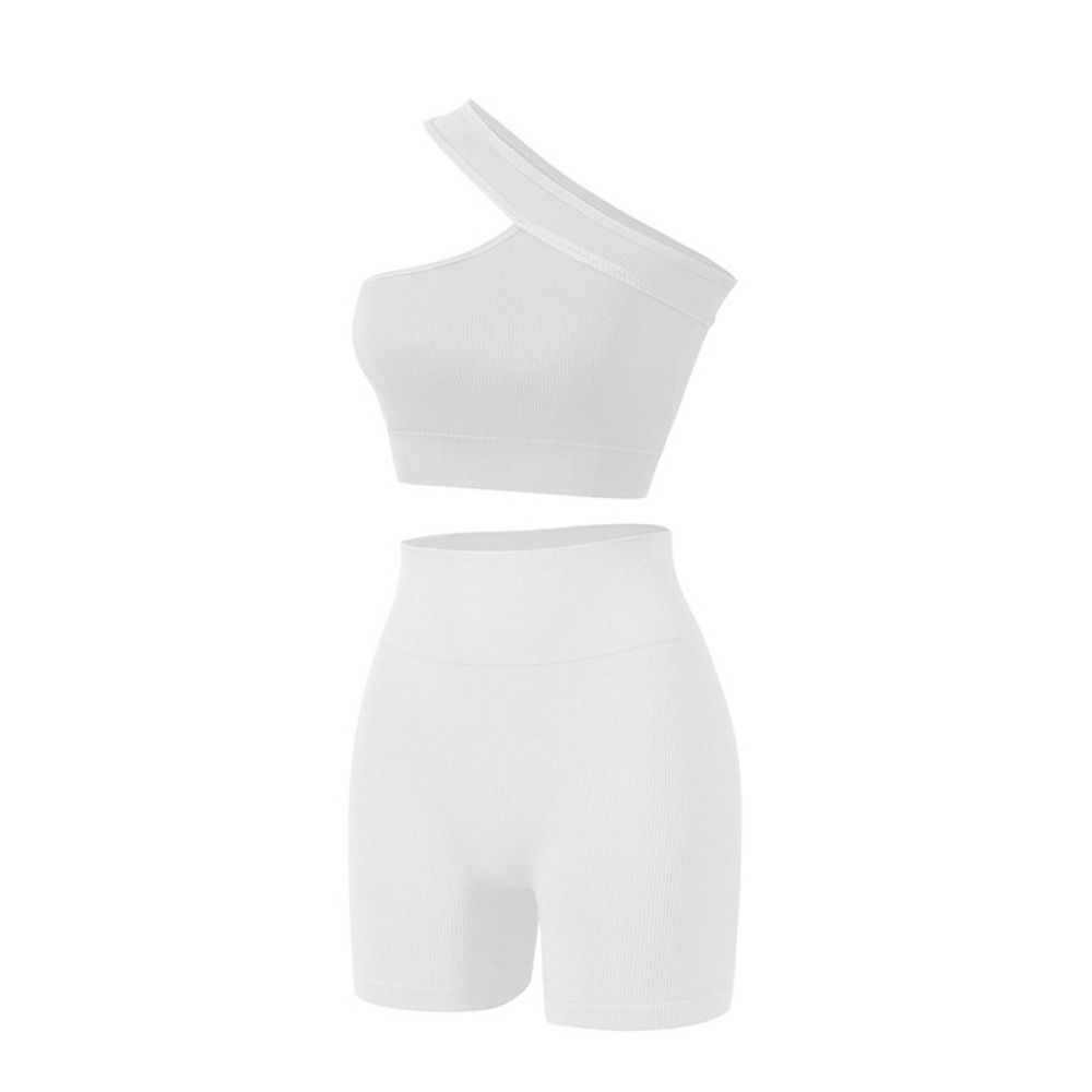 Seamless Ribbed Workout Tank Top - Set da 2 Pezzi Comodi Senza