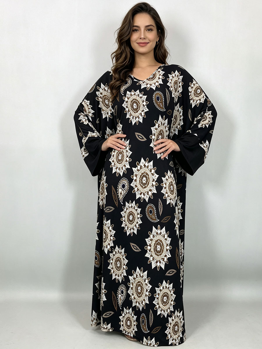 Boho Summer Beach Maxi Dress - Abito lungo da donna taglie forti,