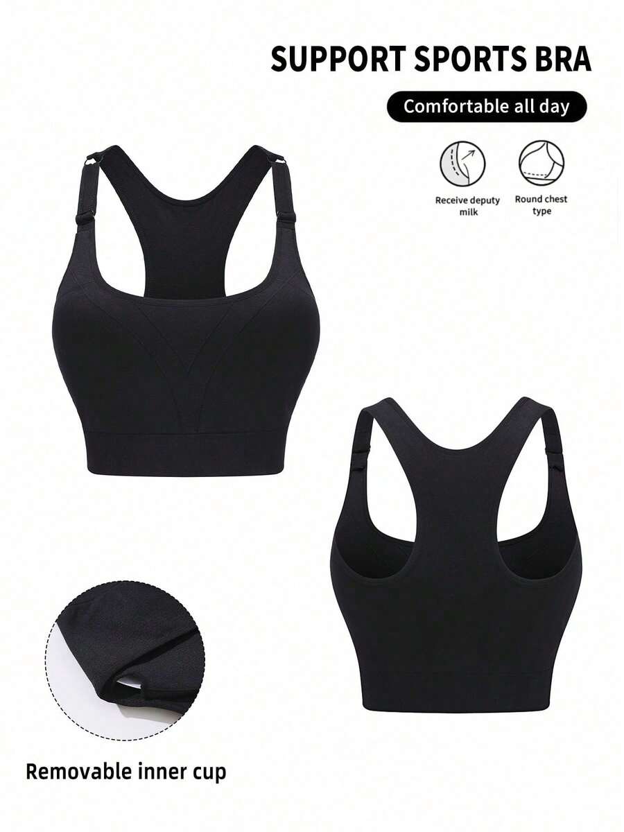 Seamless Ribbed Workout Tank Top - 1 Pezzo Top Sportivo Nero Senza