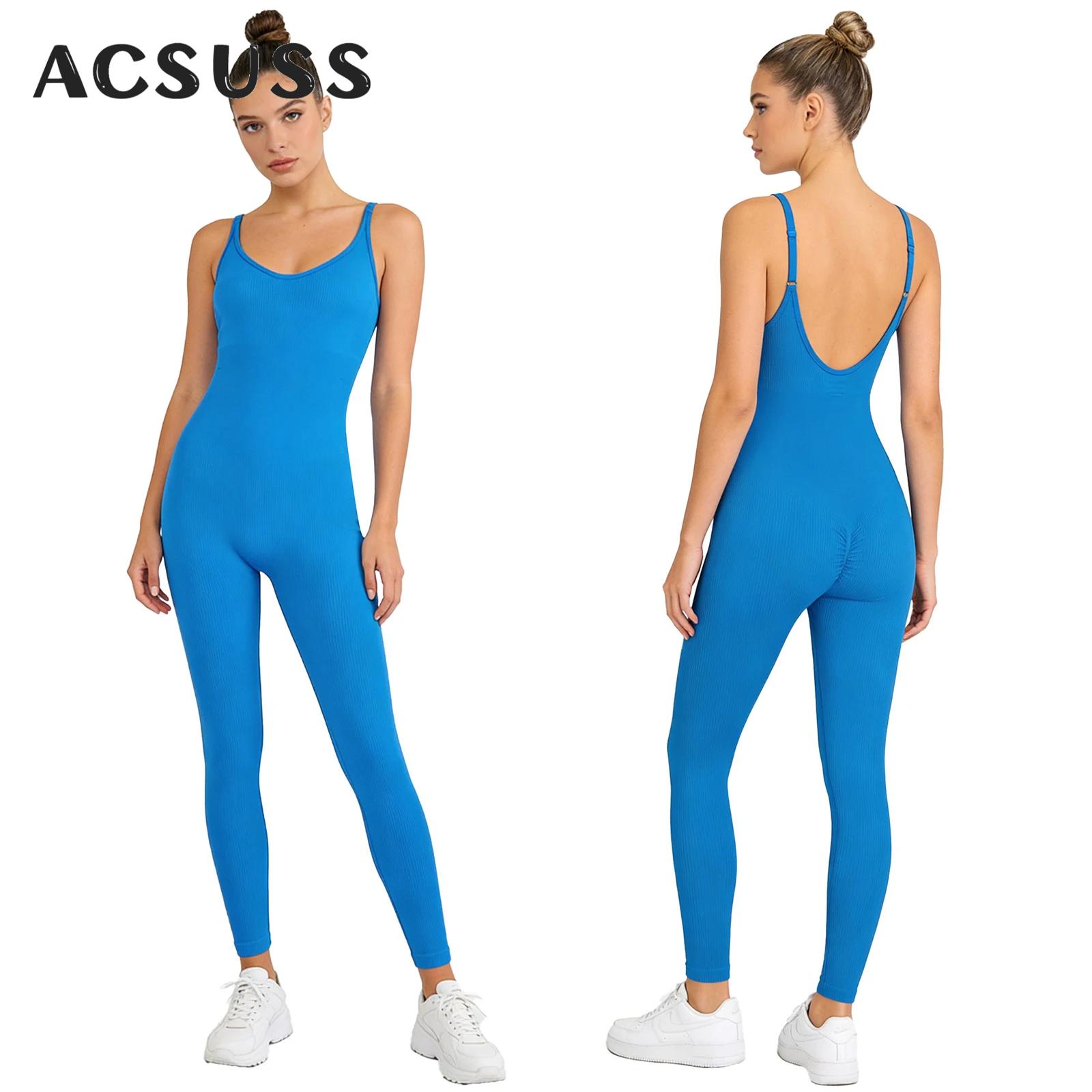 Seamless Ribbed Workout Tank Top - Tuta intera da donna per yoga