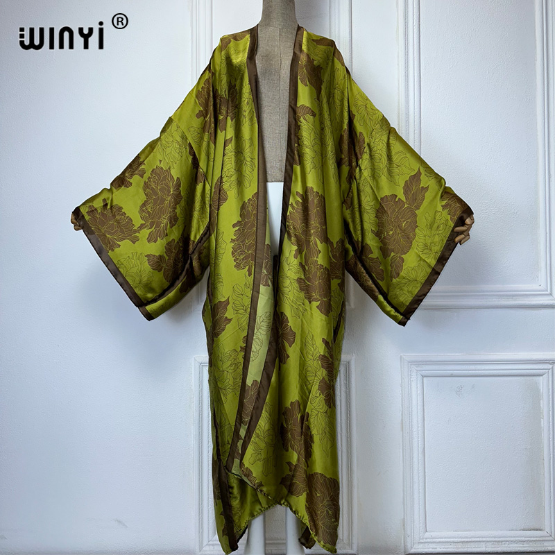 Boho Summer Beach Maxi Dress - WINYI Africa boho stampa Kimono abiti