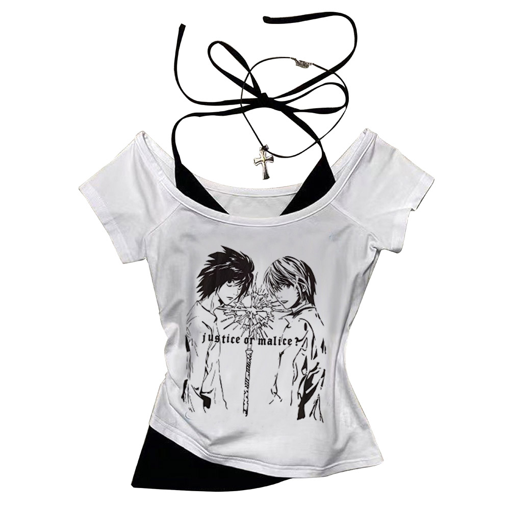 Top Corto Gotico Grunge Death  - Y2K Graphic Baby Tee Crop recensione e prezzo