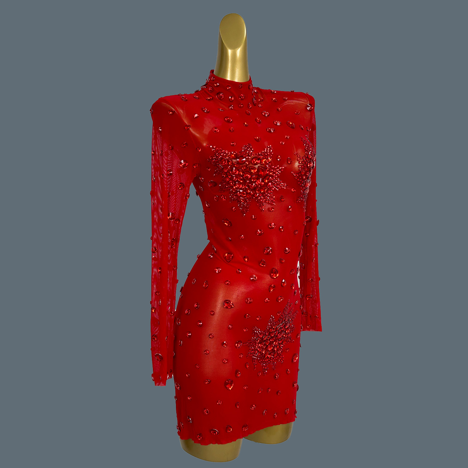 Strass rossi Sexy di lusso Spa - Sparkly Rhinestone Club Party Dress recensione e prezzo