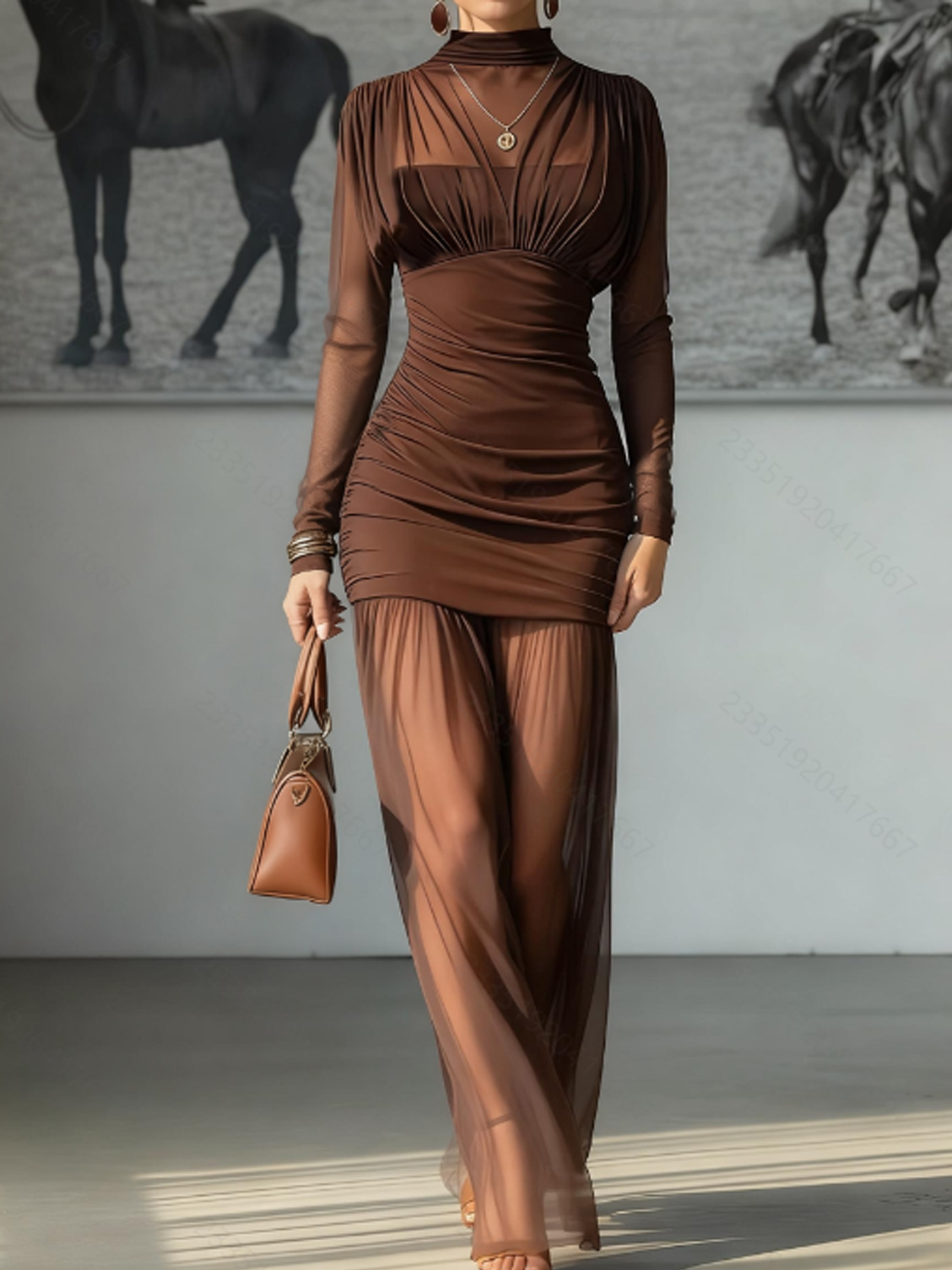 Elegante Abito Aderente Traspa - Sexy Mesh Sheer Bodycon Dress recensione e prezzo