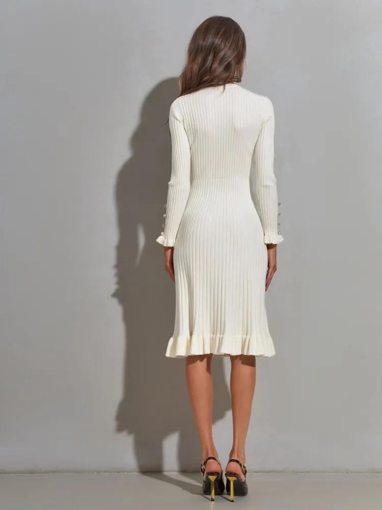 Abito aderente a maniche lungh - Bodycon Long Sleeve Ribbed Dress recensione e prezzo