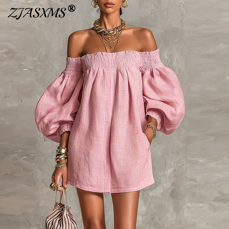 Abito Estivo 2026 Nuovo con Sp - Off Shoulder Puff Sleeve Sundress recensione e prezzo