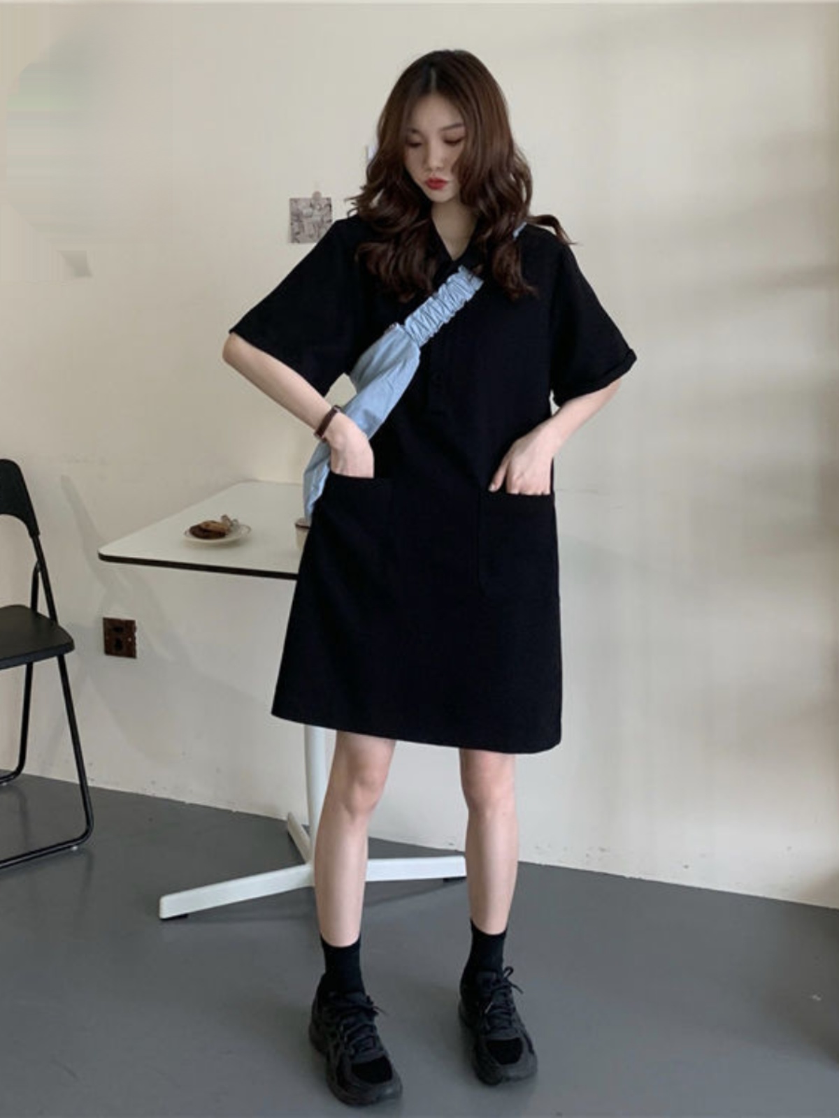 Abito a Linea A Taglie Grandi  - Korean Style A Line Shirt Dress recensione e prezzo
