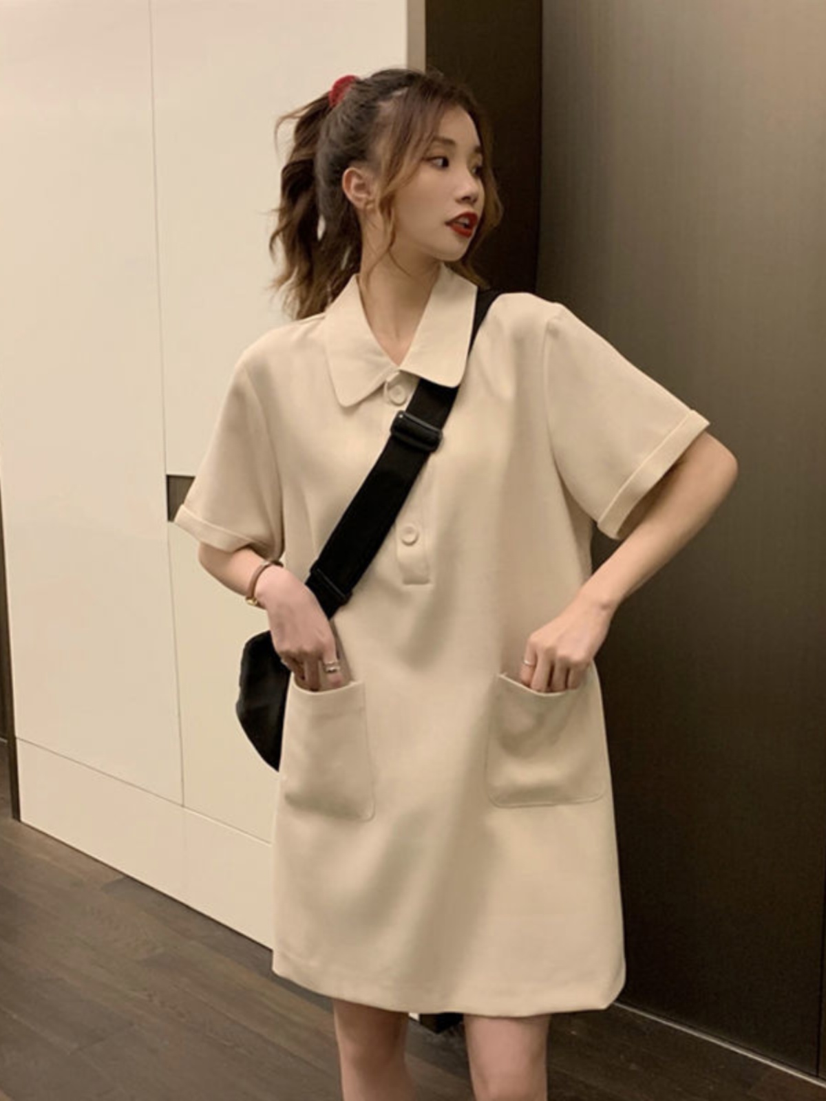 Abito a Linea A Taglie Grandi  - Korean Style A Line Shirt Dress recensione e prezzo