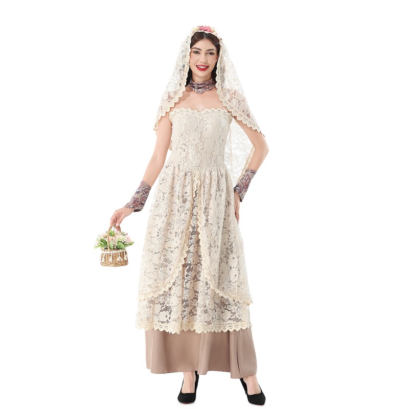 Abito lungo vintage in pizzo p - Dresses recensione e prezzo