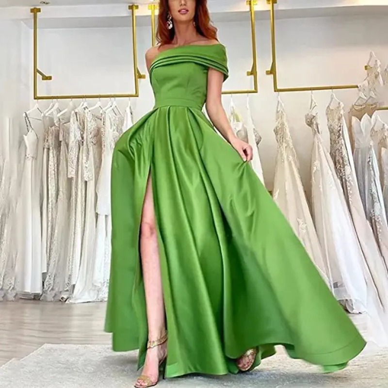 Elegante abito da sera in raso - Elegant Satin Evening Gown Split recensione e prezzo