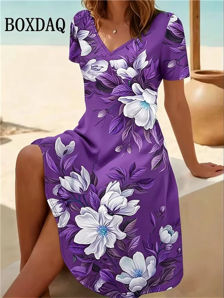 Abiti da donna taglie forti 6X - Boho Summer Beach Maxi Dress recensione e prezzo