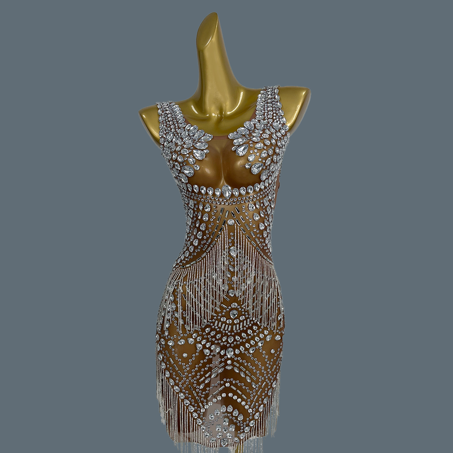 Abiti da Sera Sexy per Donne,  - Sparkly Rhinestone Club Party Dress recensione e prezzo