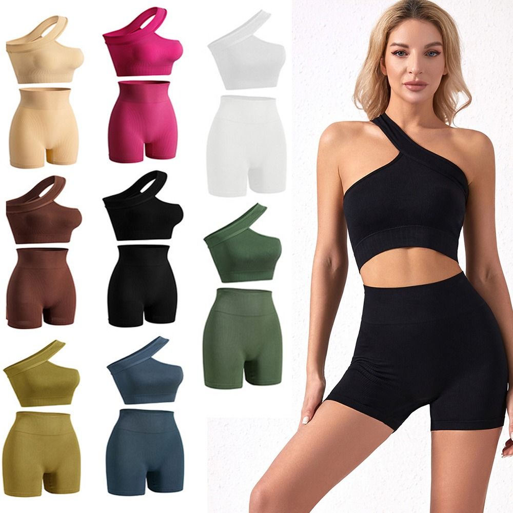 2 Pezzi Set Sportivo Casual Se - Seamless Ribbed Workout Tank Top recensione e prezzo