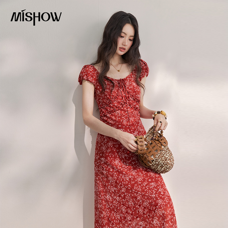 MISHOW Abito Midi Vintage da D - French Vintage Floral Midi Dress recensione e prezzo