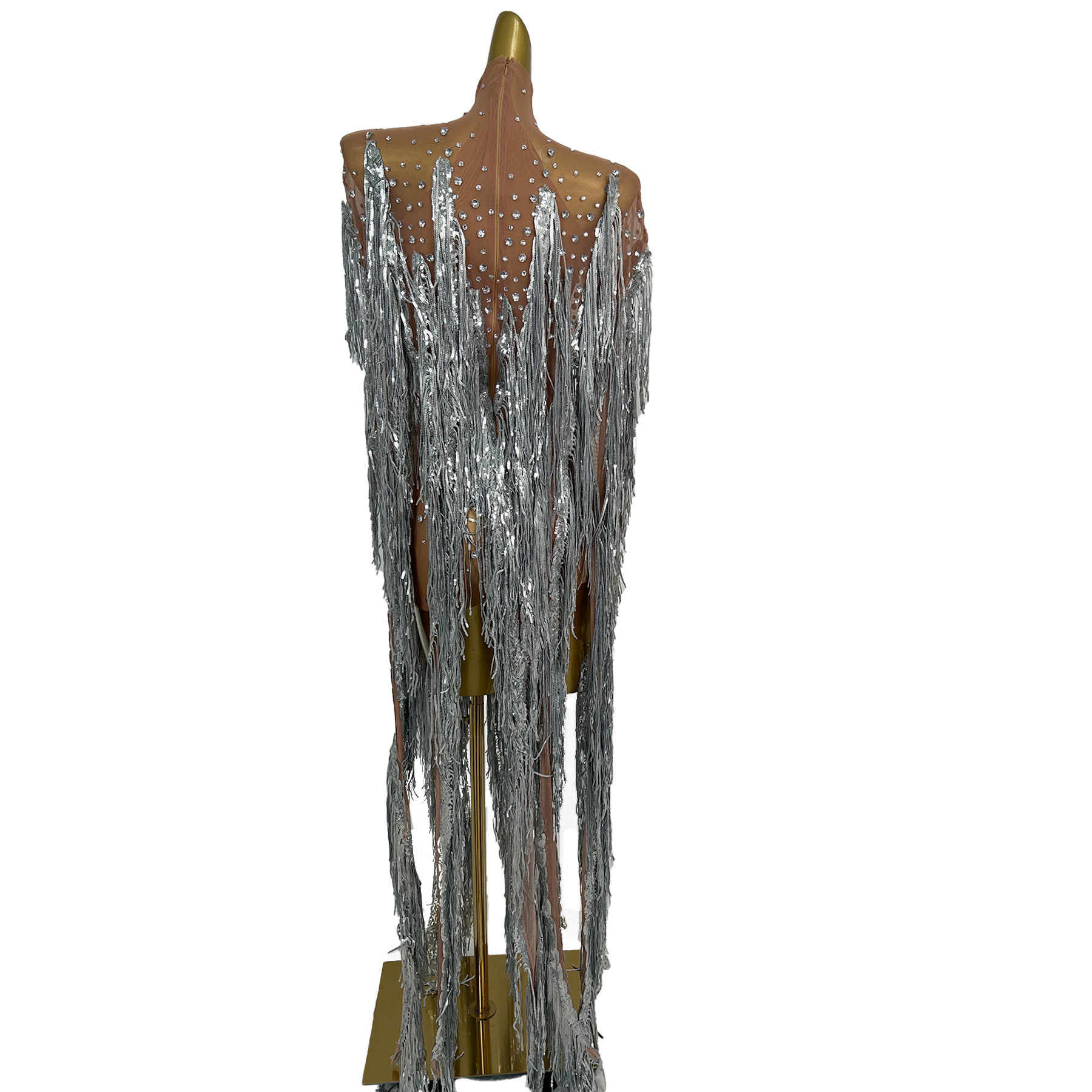 yusanBar Abito in rete traspar - Sparkly Rhinestone Club Party Dress recensione e prezzo