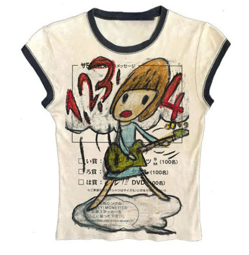 Y2K Abbigliamento popolare cor - Y2K Graphic Baby Tee Crop recensione e prezzo