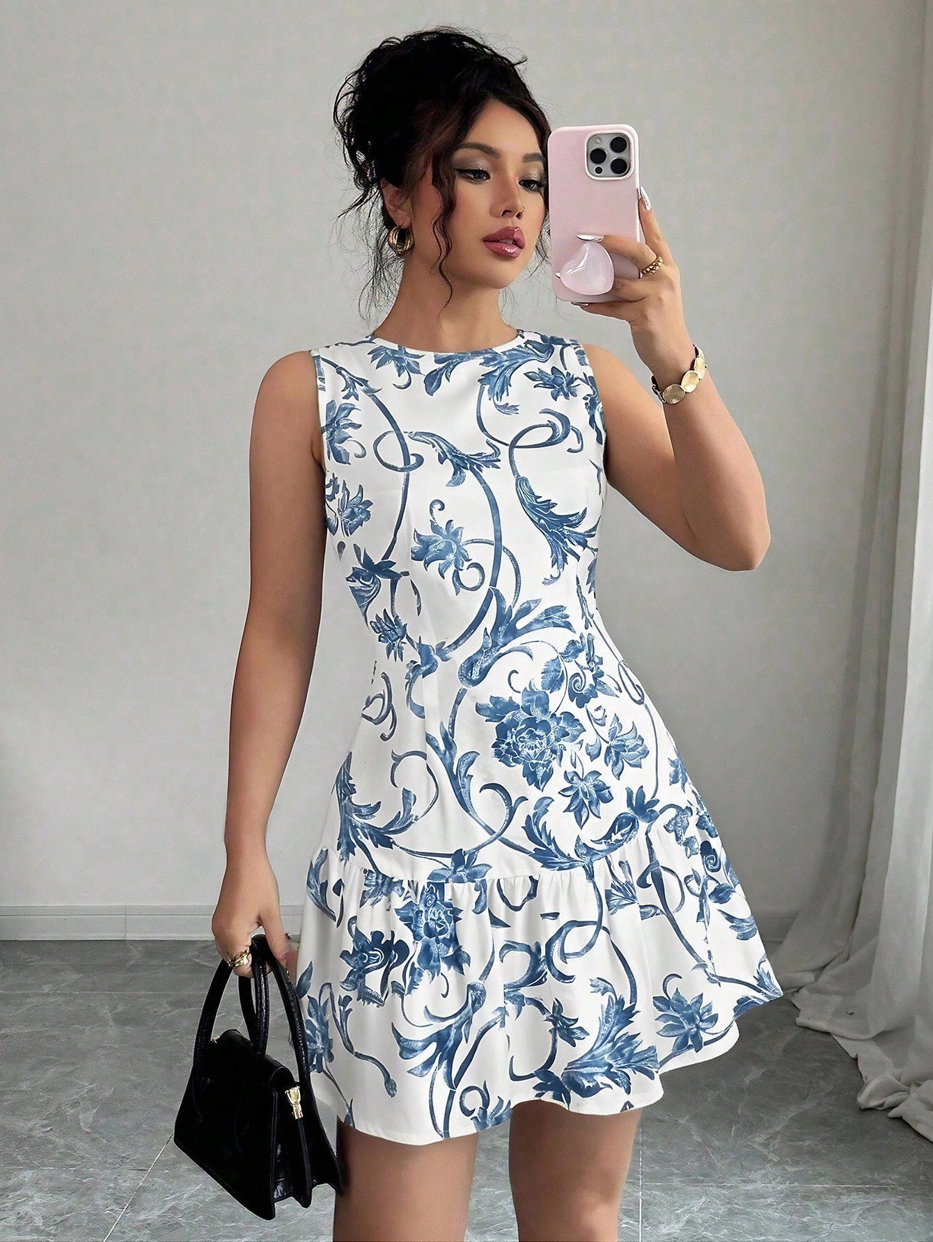 Abito Mini Estivo da Donna con - French Vintage Floral Midi Dress recensione e prezzo