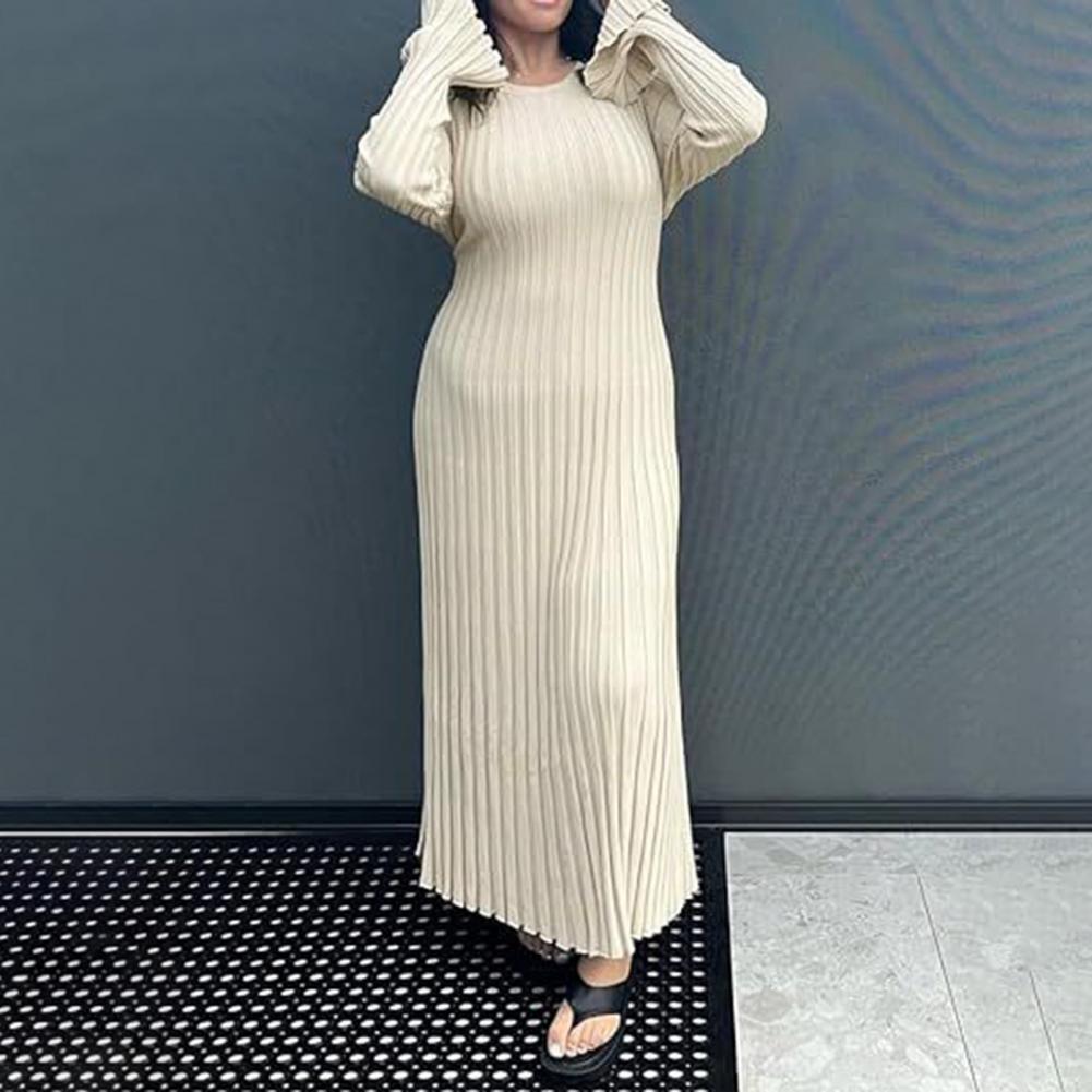 Abito in maglia a costine da d - Bodycon Long Sleeve Ribbed Dress recensione e prezzo