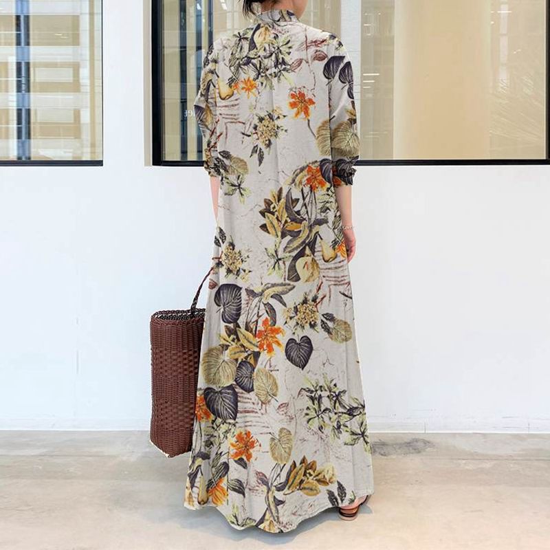 Autunno nuovo plus size casual - Casual Loose Linen Shirt Dress recensione e prezzo