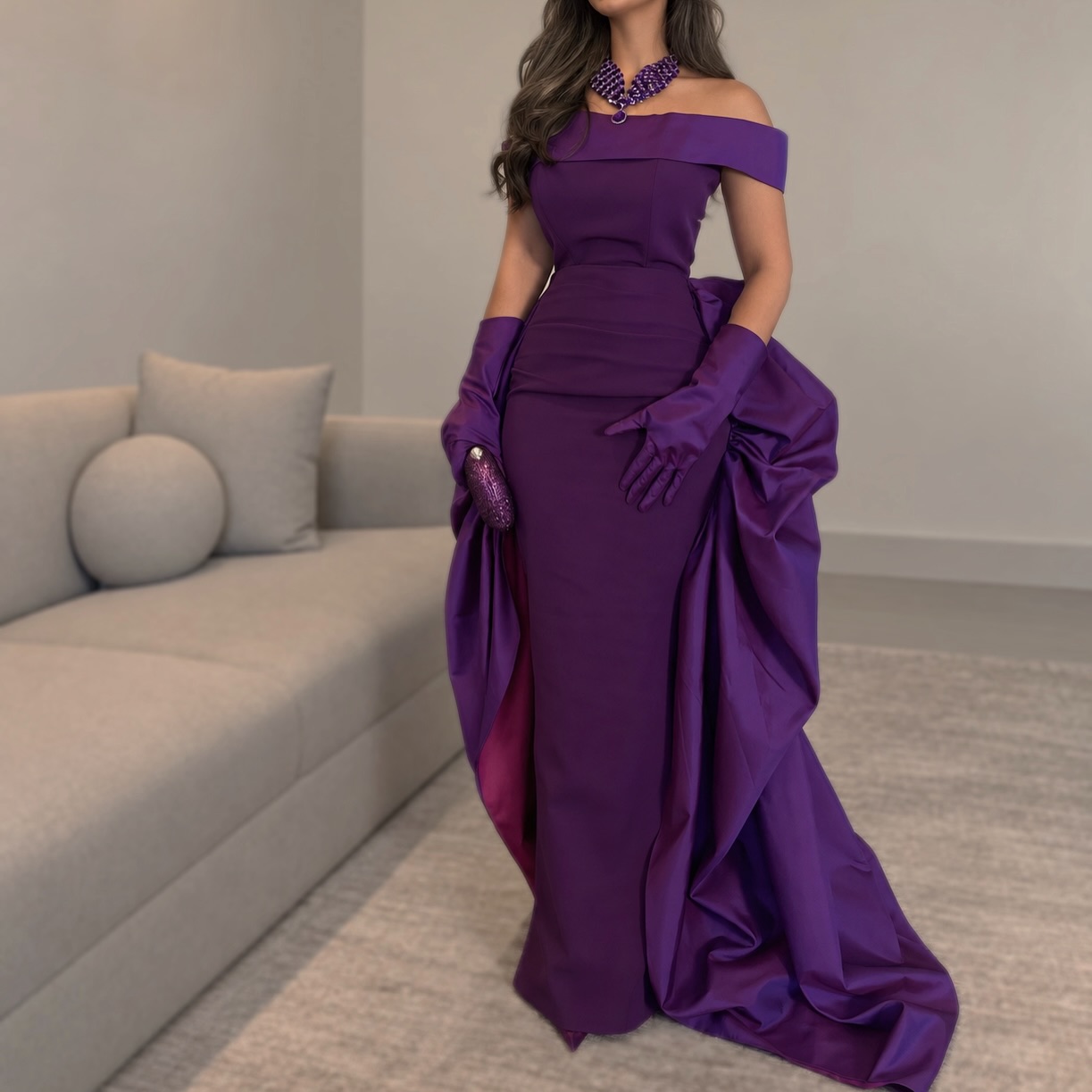 Abiti da sera in raso personal - Elegant Satin Evening Gown Split recensione e prezzo