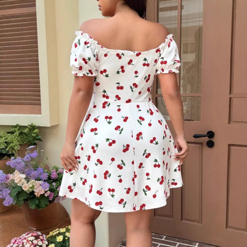 Abito Estivo da Donna con Stam - Off Shoulder Puff Sleeve Sundress recensione e prezzo