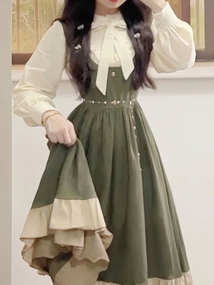 2025 Nuovo giapponese coreano  - Korean Style A Line Shirt Dress recensione e prezzo