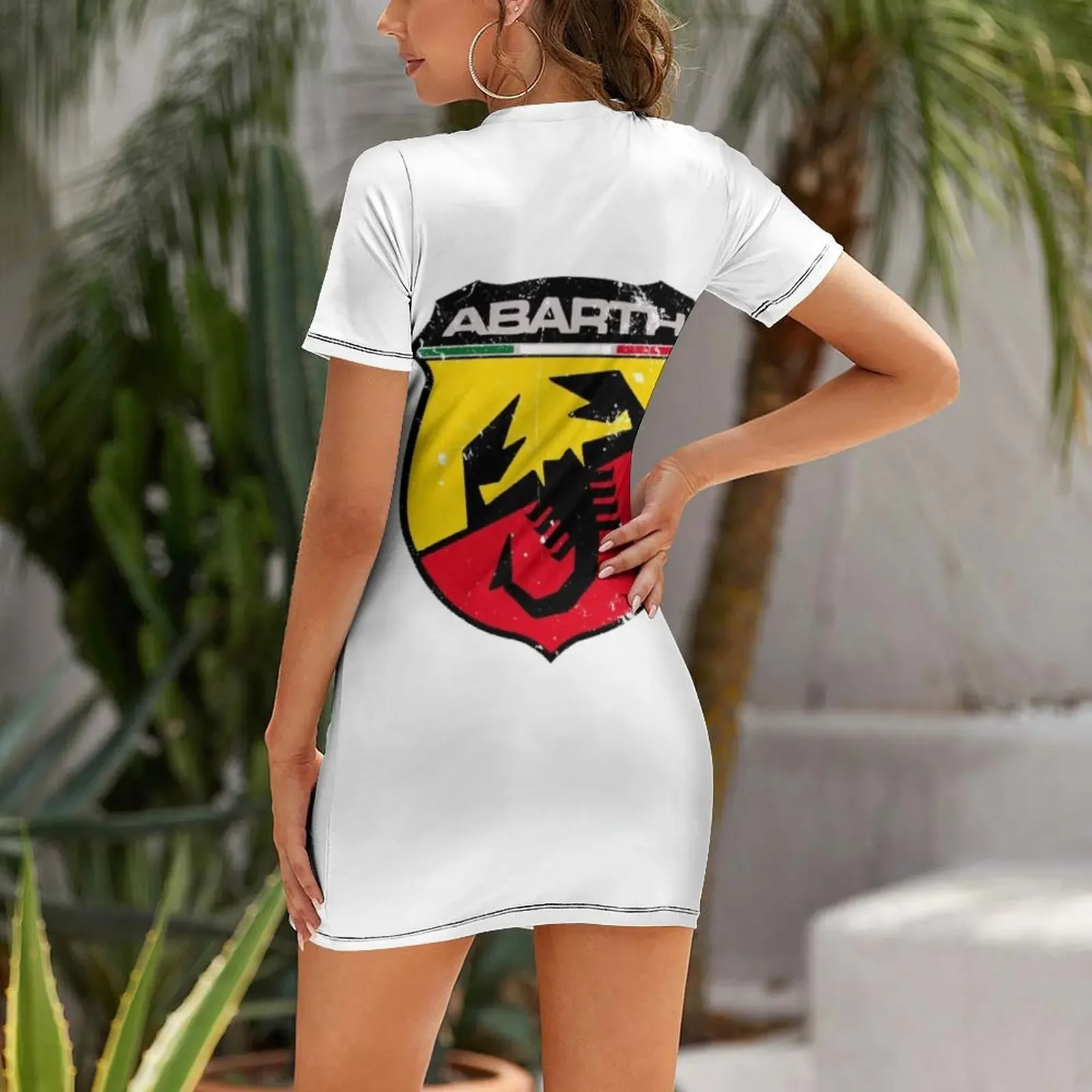 T-shirt classica Abarthlogo a  - Korean Style A Line Shirt Dress recensione e prezzo