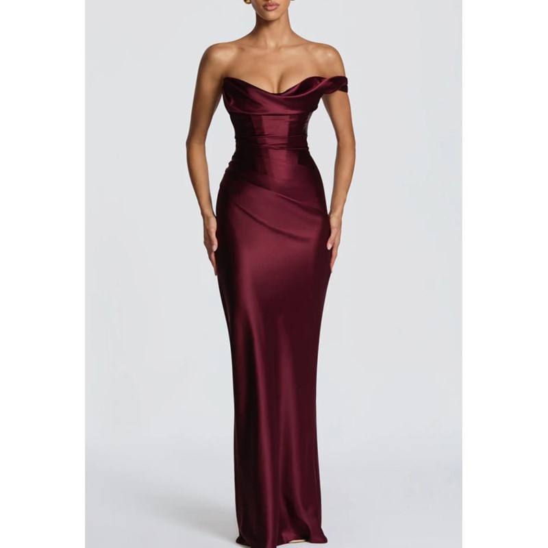 Abito Elegante in Raso Slim Se - Elegant Satin Evening Gown Split recensione e prezzo