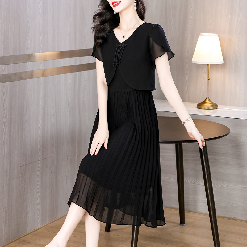 2025 Estate Solido Chiffon Cas - French Vintage Floral Midi Dress recensione e prezzo